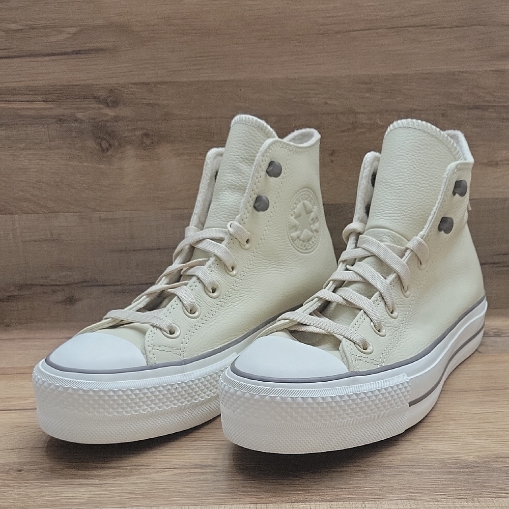 Cream High-Top Sneakers